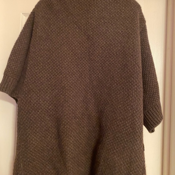 NEIMAN MARCUS Cashmere Women Brown Netted Open Front Cardigan size XL - Picture 3 of 4